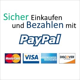 Einfach, schnell und sicher mit PayPal bezahlen.
